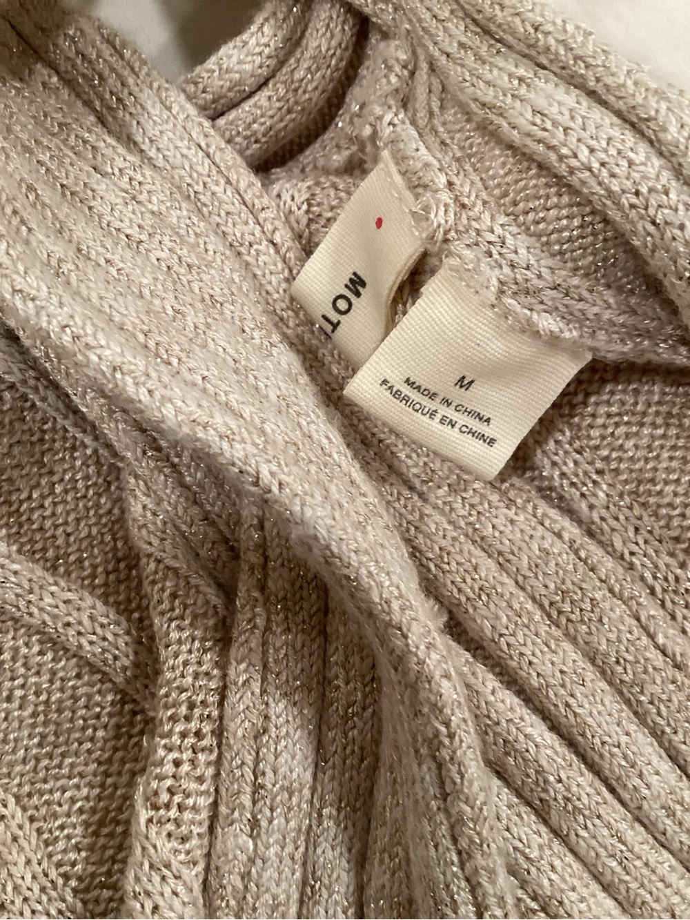 Moth “Meeks “Ribbed Cross‑Halter Tank Top M - Picture 7 of 8